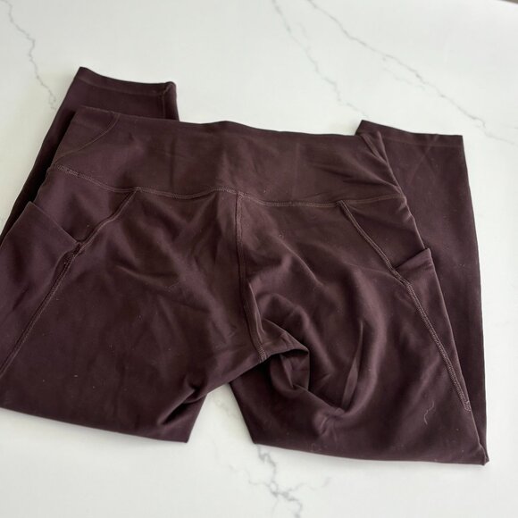 Lululemon Wunder Train High-Rise Crop with Pockets 23", Color Espresso, Size 12 - Picture 3 of 8